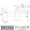 Bristan Pivot 1 Hole Bath Filler Dimensions